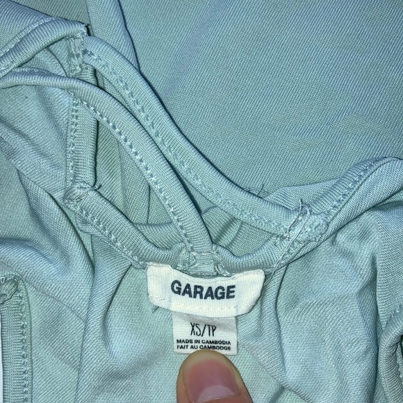 Garage Blue flowy shirt with tie straps - Picture 3 of 3